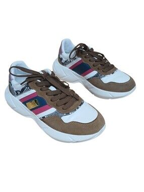 Cavalli Class Mixed Print Fashion Sneakers Size 38 (US 7)